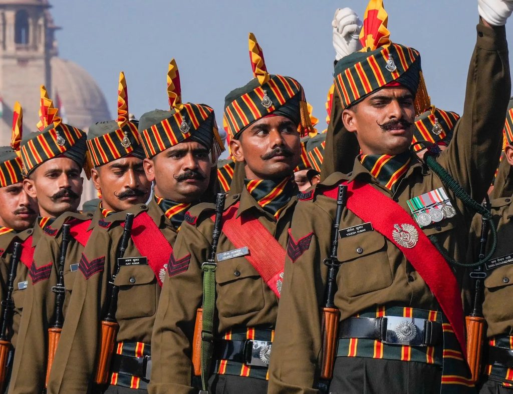 Marching Rifle Jammu and Kashmir Rifles Wins Best Marching Contingent From Tri Services