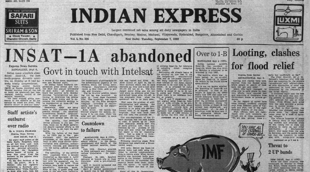 INSAT 1 A NEWS