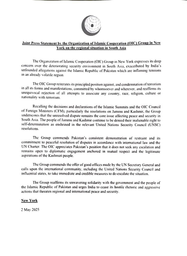 Statement by OIC