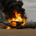 AI Image of C130 Getting Destroyed