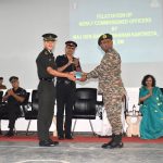 GOC Red Shield Division Felicitating a Cadet