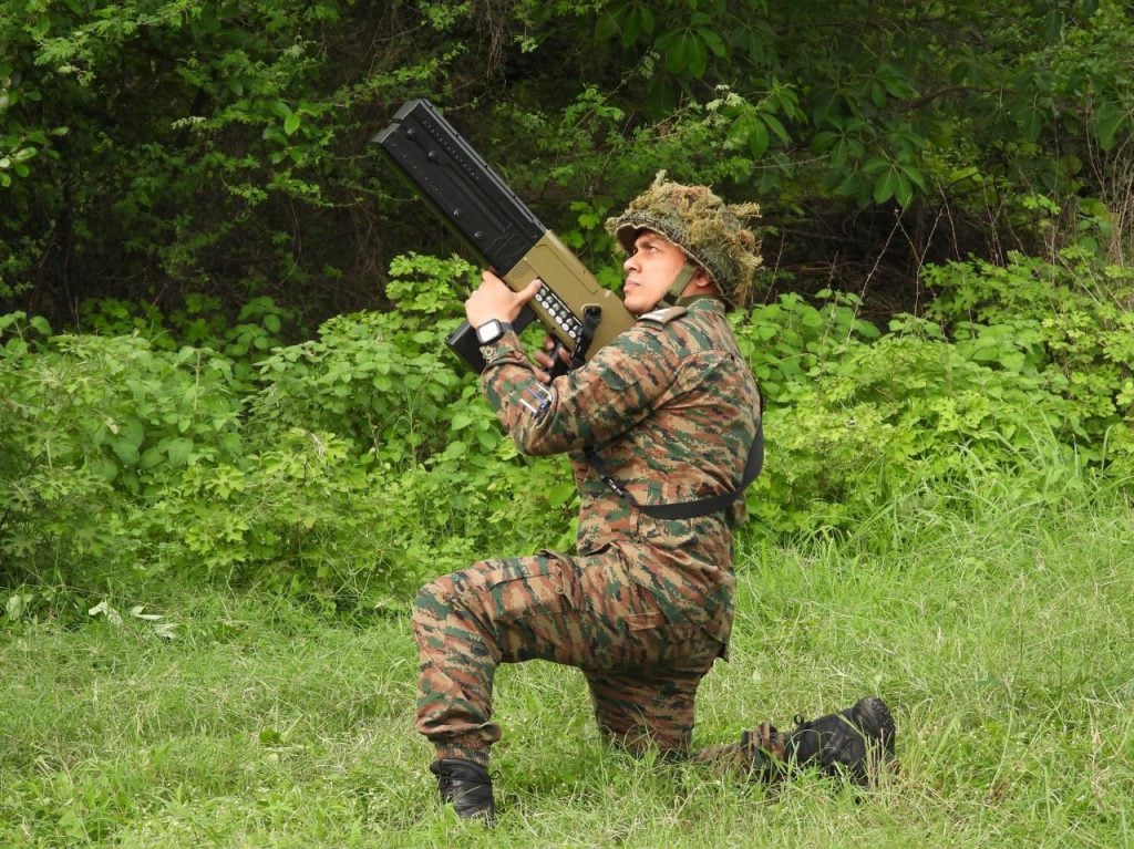 Soldier Using Defence Equipment 1