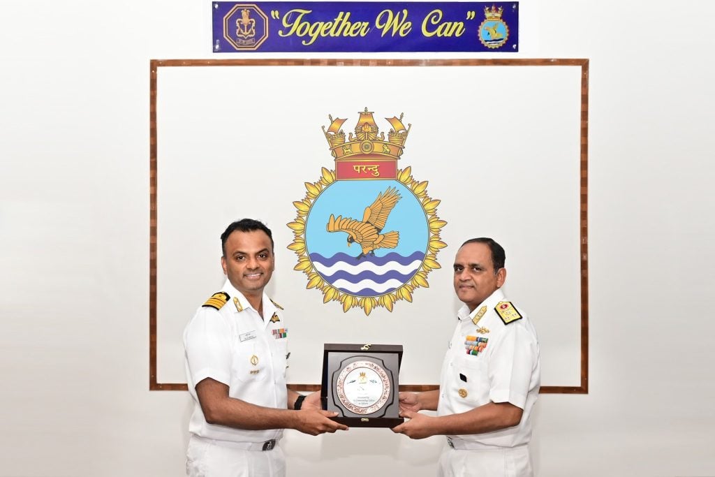 Vice Admiral V Srinivas Reviews Strategic Operations at INS Parundu Naval Air Station