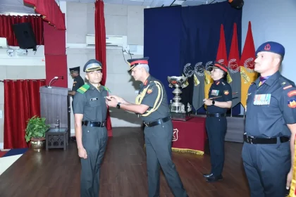 Cadet Being Commended