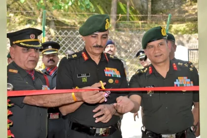 Lt Gen Dinesh Singh Rana Cutting Ribbon