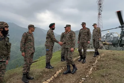Lt Gen Pratik Sharma Shaking Hands