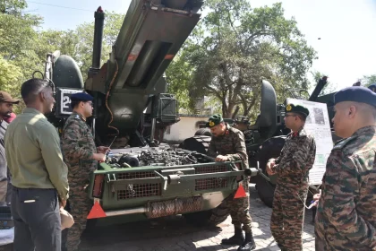 Maj Gen P Naruk Reviewing