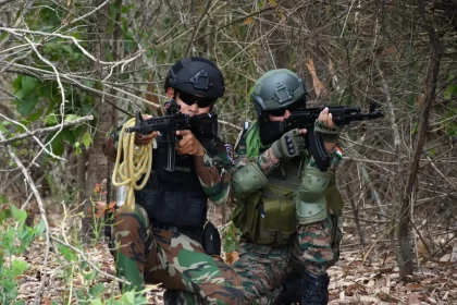 Officers in Exercise