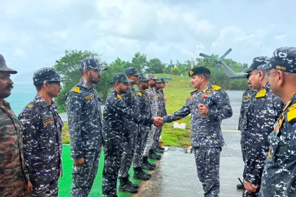 CINCAN Reviews Tri-Service Operational Preparedness in Southern Group of Andaman & Nicobar Islands