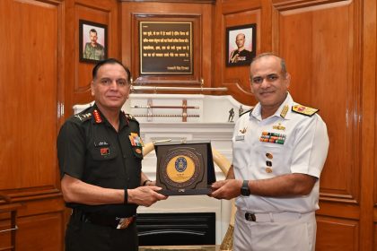 Vice Admiral Sanjay Bhalla Calls on Army Chief General Dhiraj Seth to Strengthen Joint Operational Preparedness